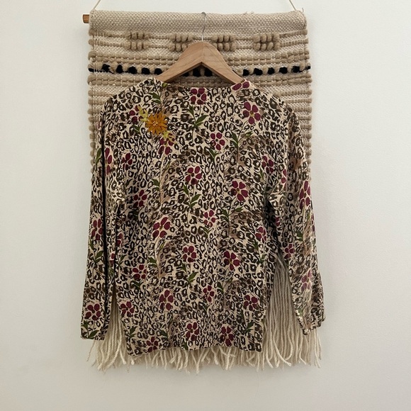 SPARROW Anthropologie Animal cheetah Print cardigan - Picture 6 of 8